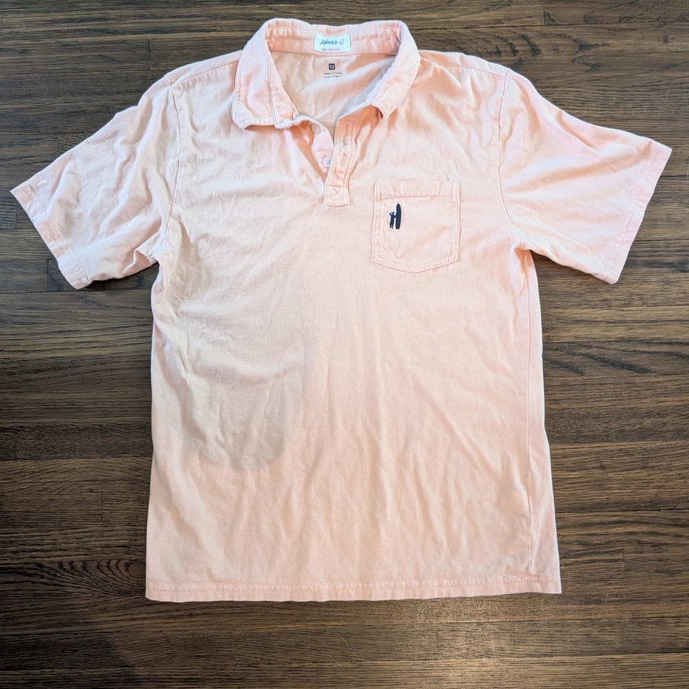 Boy's johnnie-O Light Coral Polo Shirt